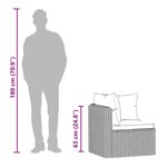 vidaXL Canapés de jardin 4 Pièces avec coussins Résine tressée Noir