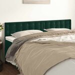 vidaXL Têtes de lit 2 Pièces Vert foncé 100x5x78/88 cm Velours