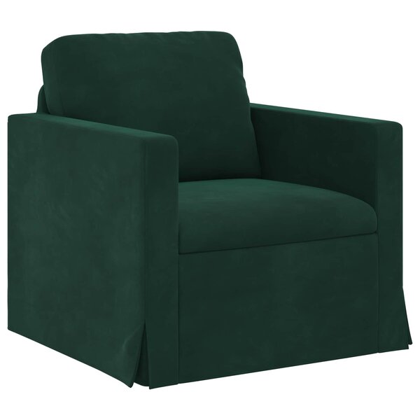 vidaXL Canapé Vert foncé 78 x 78 x 80 cm Velours