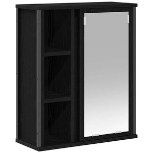 vidaXL Armoire murale de salle de bain miroir chêne noir 50x21x60 cm