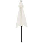 vidaXL Parasol de jardin avec mât en acier blanc 225x225x212 cm