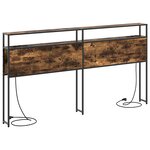 vidaXL Tête de lit de rangement Chêne fumé 180 cm Bois d'ingénierie