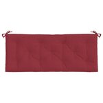 vidaXL Coussin de banc de jardin rouge bordeaux 120x50x7 cm