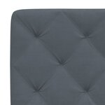vidaXL Coussin de tête de lit gris foncé 183 cm velours