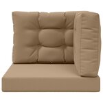 vidaXL Coussin de canapé d'extérieur 3 Pièces Taupe Polyester