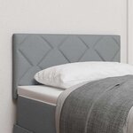 vidaXL Tête de lit avec des lumières à LED Gris clair 80 cm tissu