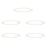 vidaXL adapté pour anneaux d'arbre plats 5 Pièces Blanc Ø90 / 120 cm Acier