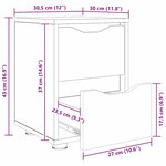 vidaXL Tables de chevet 2 Pièces Gris Sonoma 30 5 x 30 x 43 cm