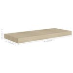 vidaXL Étagère flottante murale chêne 60x23 5x3 8 cm MDF