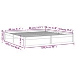 vidaXL Cadre de lit Blanc Bois massif 180x200 cm Super King
