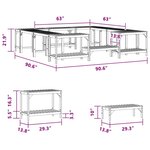 vidaXL Entourage de bain à remous Marron 230 x 230 cm