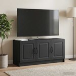 vidaXL Meuble TV Noir 99 x 34 5 x 47 cm Bois d'ingénierie