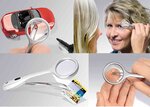 Pince à épiler avec loupe 'Trizette' 32 mm avec lumière LED WEDO