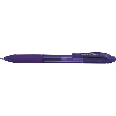 Roller encre gel rétractable energel x bl107 pointe 0 7 mm violet pentel