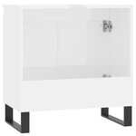 vidaXL Armoire de bain blanc brillant 58x33x60 cm bois d'ingénierie