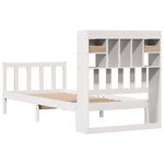 vidaXL Lit bibliothèque sans matelas blanc 100x200 cm bois pin massif