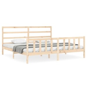 vidaXL Cadre de lit sans matelas 200x200 cm bois massif de pin