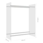 vidaXL Portant de bois chauffage Transparent 80x35x100 cm Verre trempé