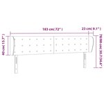 vidaXL Tête de lit avec oreilles Rose 183x23x78/88 cm Velours