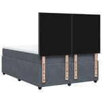 vidaXL Sommier à lattes de lit et matelas Gris foncé 140x200cm Velours