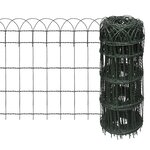 vidaXL Bordure de pelouse Fer enduit de poudre 25x0 65 m