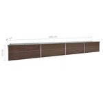 vidaXL Lit surélevé de jardin Acier galvanisé 600x80x45 cm Marron