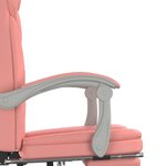 vidaXL Fauteuil inclinable de bureau Rose Similicuir