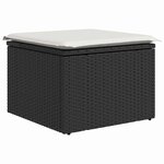 vidaXL Ensemble de canapé de jardin avec coussin 8 Pièces Noir et crème