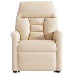 vidaXL Fauteuil inclinable beige tissu microfibre