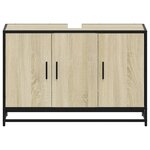 vidaXL Meuble de salle de bain avec lavabo Chêne Sonoma 90 x 33 x 60 cm Bois d'ingénierie