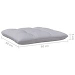 vidaXL Salon de jardin 9 Pièces avec coussins gris bois de pin