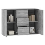 vidaXL Buffet Sonoma gris 91x29 5x65 cm Bois d'ingénierie