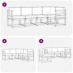 vidaXL Ensemble de canapés d'extérieur 5 Pièces Blanc et Beige
