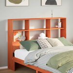 vidaXL Tête de lit avec rangement cire marron 140cm bois massif de pin