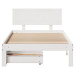 vidaXL Cadre de lit avec tiroirs sans matelas blanc 90x200 cm