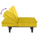 vidaXL Canapé-lit avec porte-gobelets jaune velours