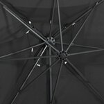 vidaXL Parasol de jardin en porte-à-faux à double toit anthracite