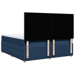 vidaXL Sommier à lattes de lit avec matelas Bleu 180x200 cm Tissu