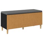 vidaXL Banc d'entrée avec coussin Chêne noir 100 x 38 x 46 cm