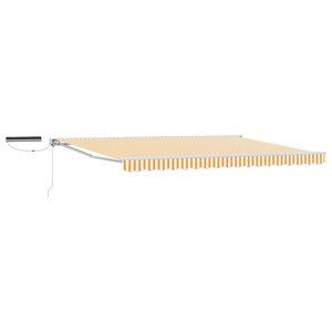 vidaXL Auvent rétractable électrique Jaune et blanc 4 5 × 3 m