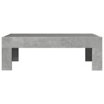 vidaXL Table basse avec LED infini gris béton 90x50x30 cm