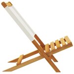 vidaXL Chaises de jardin pliantes lot de 6 tissu et bois massif