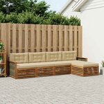 vidaXL Ensemble de canapés d'extérieur 5 Pièces Naturel et Beige