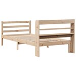 vidaXL Cadre de lit avec tête de lit 90x190 cm bois de pin massif