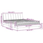 vidaXL Lit avec matelas taupe 160x200 cm tissu