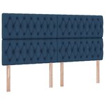 vidaXL Lit avec rangement et matelas Bleu 160 x 200 cm Polyester