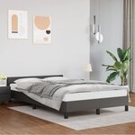 vidaXL Cadre de lit avec tête de lit Gris 120x200 cm Similicuir