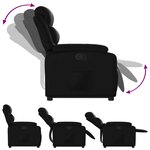 vidaXL Fauteuil inclinable Noir Similicuir