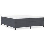 vidaXL Lit à ressort Box Gris foncé Super King Tissu en velours côtelé
