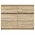 vidaXL Buffet chêne sonoma 100x35x76 cm bois d'ingénierie